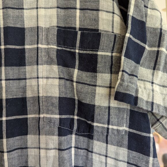 Madewell Plaid Short Sleeved Boxy Shirt Size Large - Picture 9 of 13